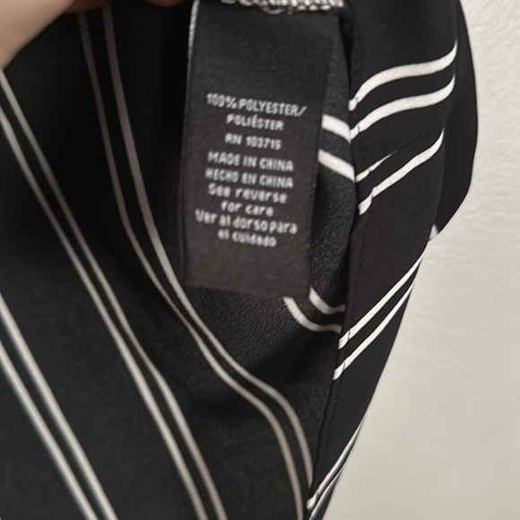 Zac & Rachel women black & off-white striped & polkadot button down shirt - Picture 7 of 13